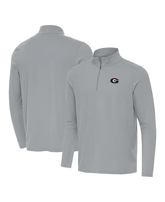 Antigua Men's Gray Georgia Bulldogs Intent Quarter-Zip Top