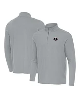 Antigua Men's Gray Georgia Bulldogs Intent Quarter-Zip Top