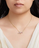 Disney Cubic Zirconia and Mother of Pearl Princess Mom Rose Necklace