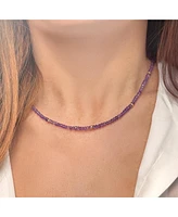 The Lovery Amethyst Bead Necklace 14K Gold