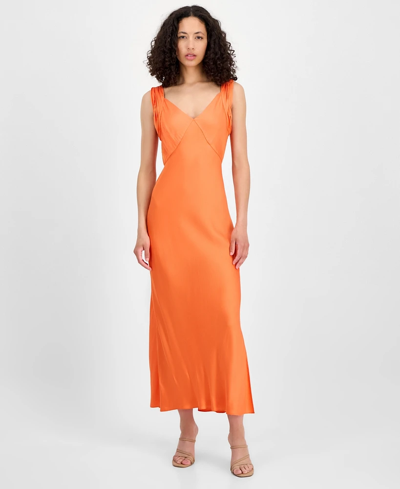 French Connection Women's Ennis Satin Maxi Dress