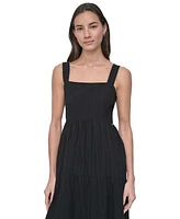 Dkny Jeans Women's Cotton Tiered Maxi Dress