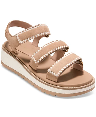 Cole Haan Women's Grandpro Daylin Triple Strap Wedge Sandals