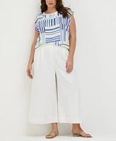 Ella Rafaella Plus Striped Sleeveless Top