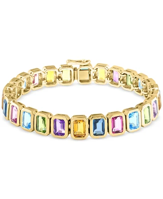 Effy Multi-Gemstone Flex Bracelet (25-1/2 ct. t.w.) in 14k Yellow Gold-Plated Sterling Silver