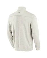 Tommy Bahama Men's Cream Los Angeles Dodgers Sport Tobago Bay Tri-Blend Half-Zip Sweatshirt