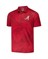 Columbia Men's Crimson Alabama Tide Pfg Super Terminal Tackle Omni-Shade Bangalow's Polo Shirt