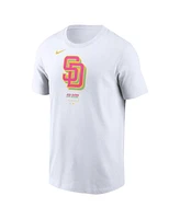 Nike Men's White San Diego Padres City Connect Large Logo T-Shirt