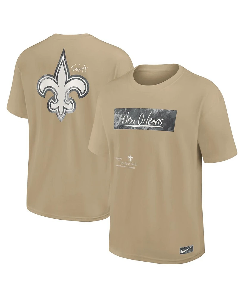 Nike Men's Tan New Orleans Saints Statement Max90 T-Shirt