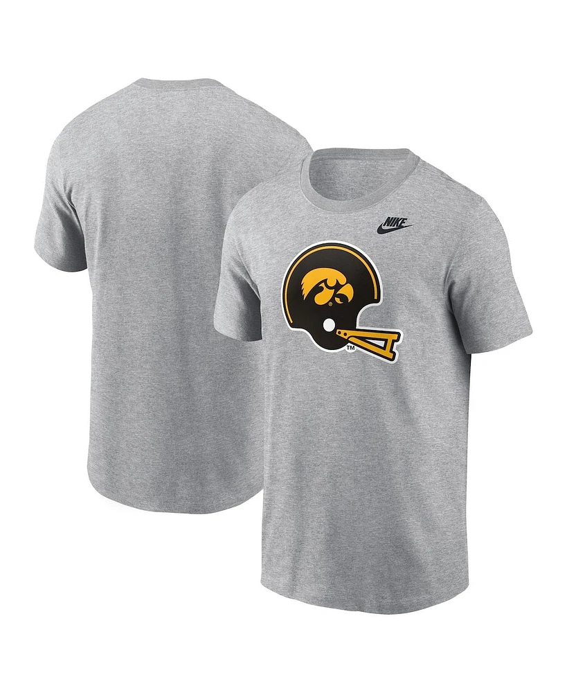 Nike Men's Heather Gray Iowa Hawkeyes Legacy Helmet T-Shirt