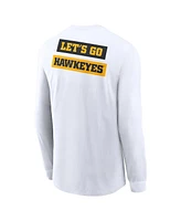 Nike Men's White Iowa Hawkeyes Two-Hit Classic Location Long Sleeve T-Shirt