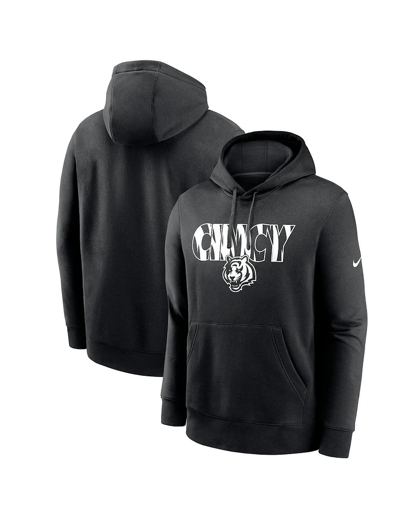 Nike Men's Black Cincinnati Bengals Cheer Zone Club Fleece Pullover Hoodie