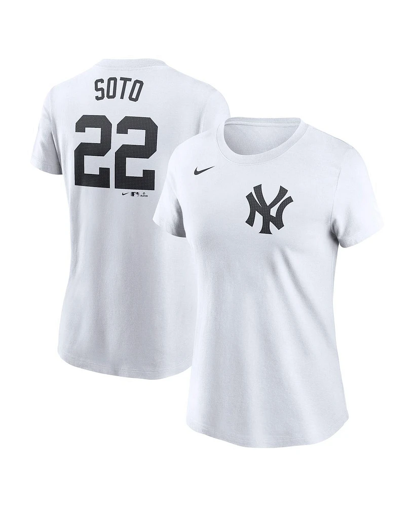 Nike Women's Juan Soto White New York Yankees Fuse Name Number T-Shirt
