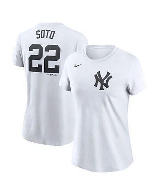 Nike Women's Juan Soto White New York Yankees Fuse Name Number T-Shirt