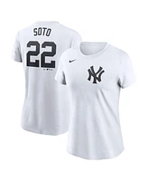 Nike Women's Juan Soto White New York Yankees Fuse Name Number T-Shirt