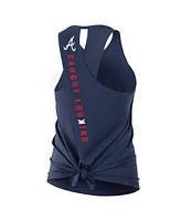 Nike Women's Navy Atlanta Braves Crisscross Performance Tank Top