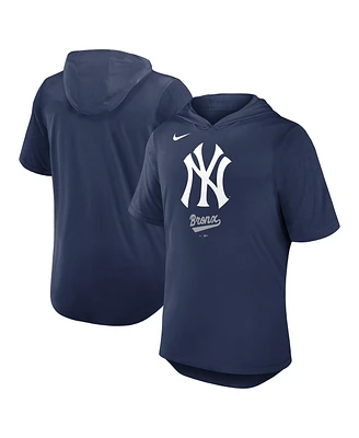 Nike Men's Navy New York Yankees Tri-Blend Performance Hoodie T-Shirt