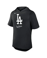 Nike Men's Black Los Angeles Dodgers Tri-Blend Performance Hoodie T-Shirt