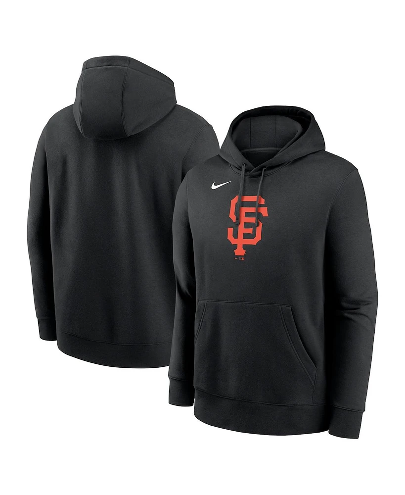 Nike Men's Black San Francisco Giants Logo Club Fleece Pullover Hoodie