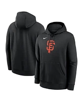 Nike Men's Black San Francisco Giants Logo Club Fleece Pullover Hoodie