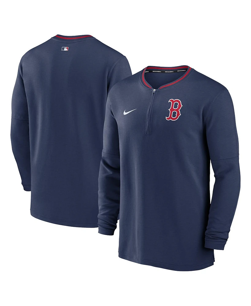 Nike Men's Navy Boston Red Sox Authentic Collection Performance Half-Zip Top
