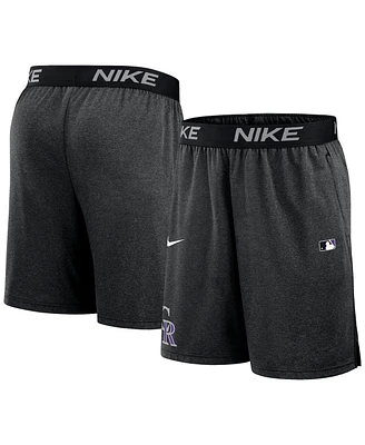 Nike Men's Black Colorado Rockies Authentic Collection Performance Knit Shorts