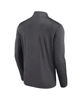 Fanatics Men's Heather Charcoal New Orleans Saints Head-to-Head Quarter-Zip Top