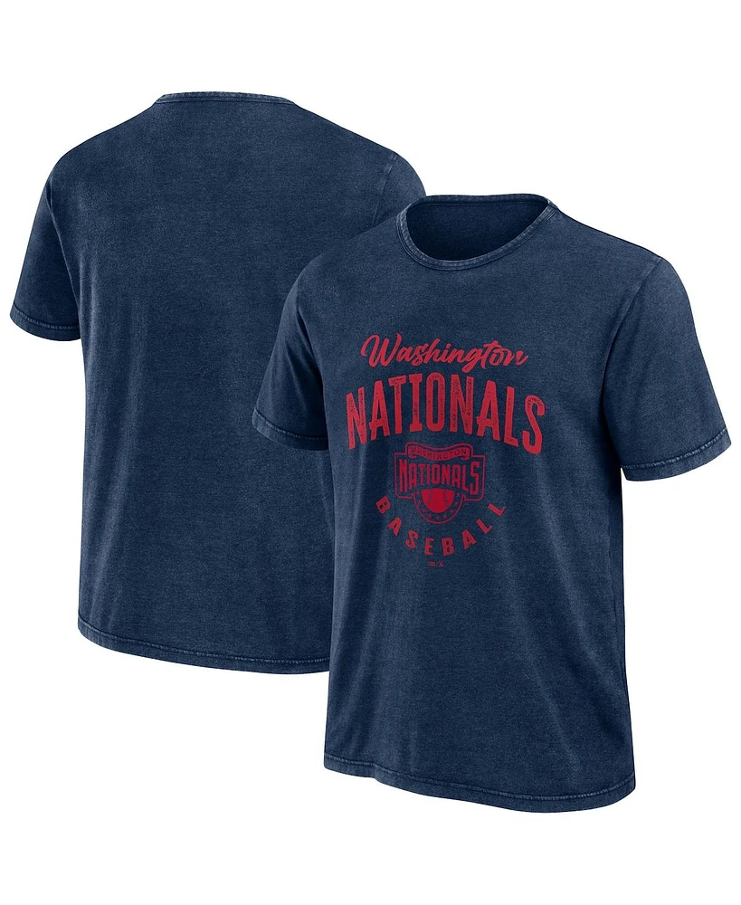 Fanatics Men's Navy Washington Nationals Cooperstown Collection Washed T-Shirt