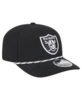 New Era Men's Black Las Vegas Raiders Gameday Multi Rope 9SEVENTY Stretch-Snap Hat