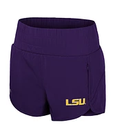 Colosseum Women's Purple Lsu Tigers Stop By Smocked High Waist Shorts