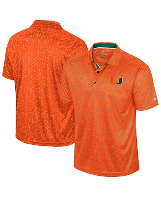 Colosseum Men's Orange Miami Hurricanes Sublimated Golf Polo Shirt