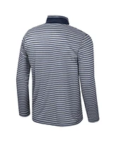 Colosseum Men's Navy Illinois Fighting Illini Striped Quarter-Zip Top