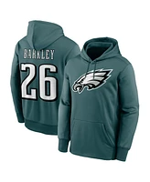 Nike Men's Saquon Barkley Midnight Green Philadelphia Eagles Player Name Number Performance Pullover Hoodie