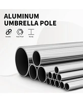 7.5FT Patio Umbrella, Outdoor Table Umbrella with Push Button Tilt and Crank, Uv Protection Waterproof Market Sun 8 Sturdy Ribs for Gard