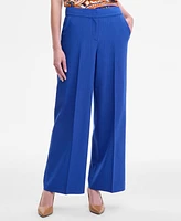 Tahari Asl Women's Mid-Rise Wide-Leg Solid Pants