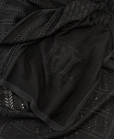 Lauren Ralph Pointelle Patchwork Wrap
