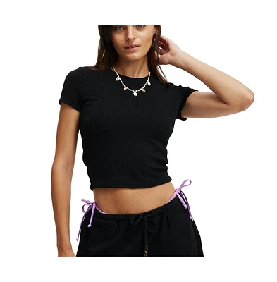 Cotton On Women's Lightweight Cropped Beach Tshirt