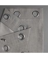 Half Price Drapes Clay Grommet Textured Faux Linen Room Darkening Curtain