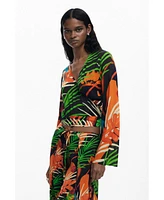 Desigual Women's Tropical wrap top