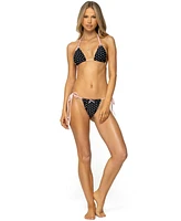 Edikted Women's Leigh Polka Dot String Bikini Bottom