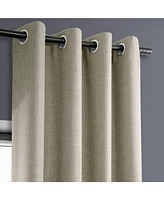 Half Price Drapes Oatmeal Grommet Textured Faux Linen Room Darkening Curtain