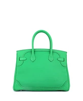 Pre-Owned Hermes Birkin 30 Handbag Green Togo and Swift with Palladium Hardware