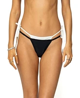 Edikted Women's Jessica Layered String Bikini Bottom