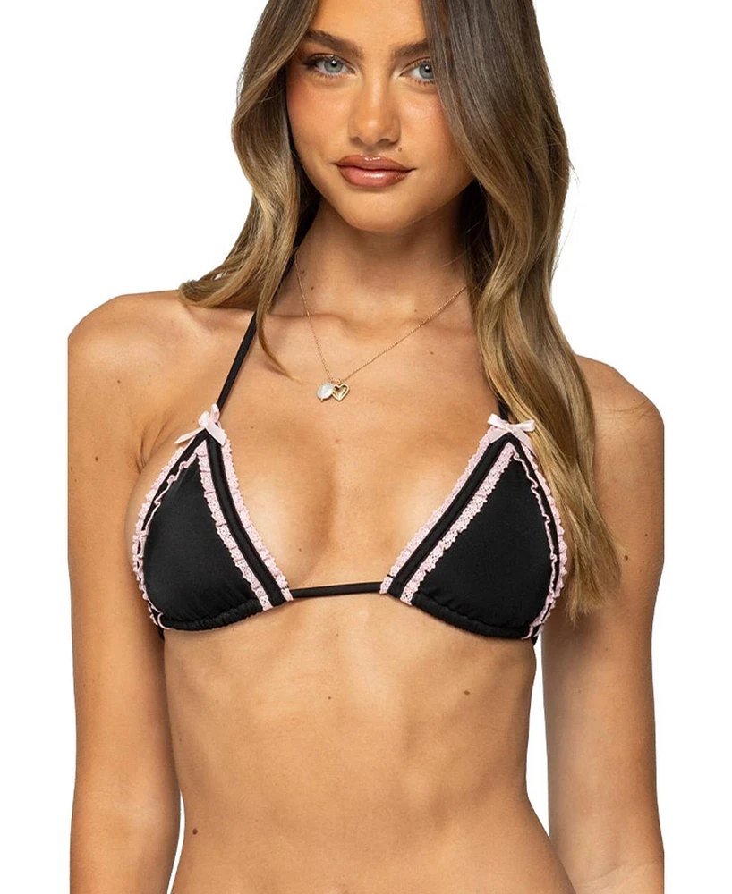 Edikted Women's Mandy Triangle Bikini Top