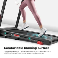 Sunny Health & Fitness Active 300 Smart Manual Incline Treadmill with WiFi & Bluetooth