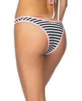 Edikted Women's Jayla Striped Bikini Bottom
