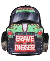 Monster Jam Backpack Grave Digger Truck 3D Character School Book Bag
