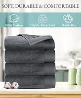 4-Pack Bath Towel Set, Softest 100% Cotton by California Design Den