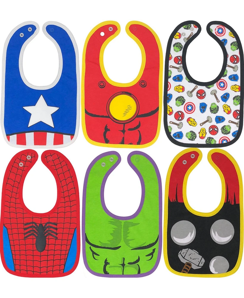 Spider-Man Marvel Avengers 6 Pack Bibs