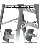 Fiberglass Step Ladder 4-Step 250lbs Gray